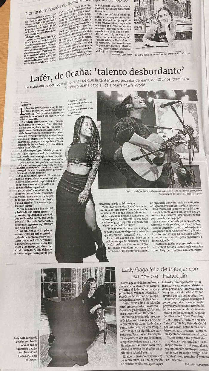 Recorte de prensa sobre Lafér